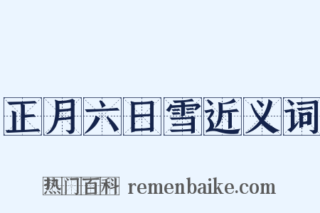 正月六日雪近义词是什么意思的图片